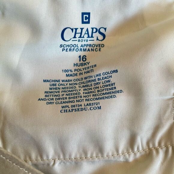 TAN SHORTS BOYS CHAPS SCHOOL APPROVED PERFORMANCE SIZE 16 HUSKY - Picture 6 of 6